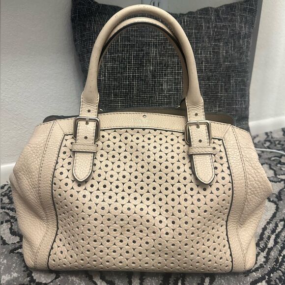 Kate Spade Beige Perforated Satchel - Picture 2 of 16